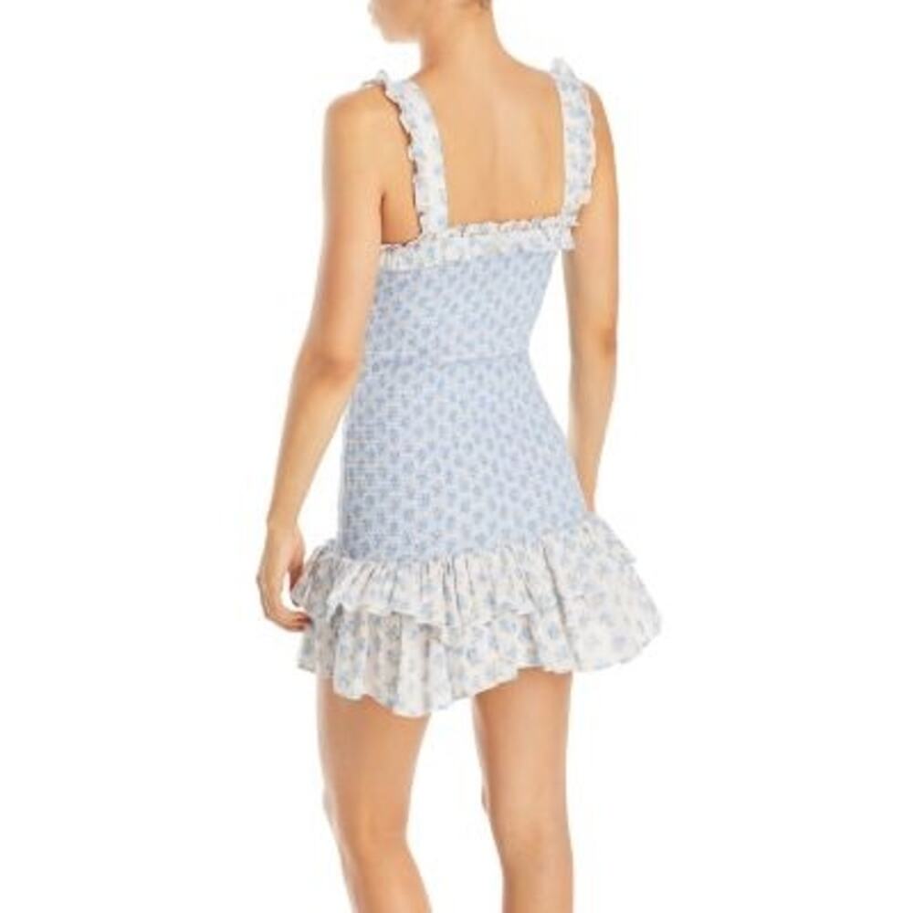 LOVESHACKFANCY Breyer Ruffle Mini Dress Powder Blue – Size M – EUC - Picture 9 of 9